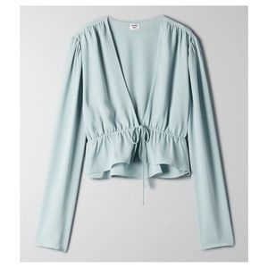 Sunday Best Tie-Front Crop Blouse